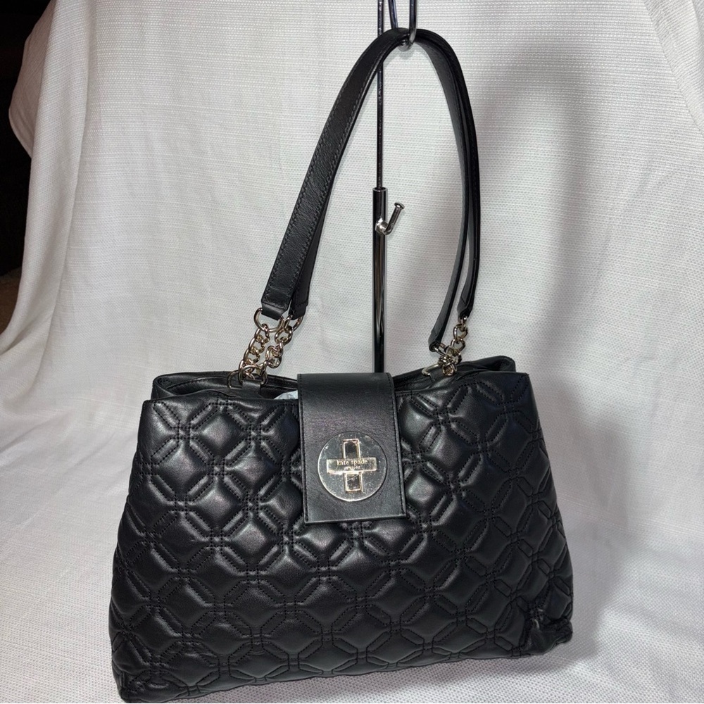 Kate Spade New York Astor Court Elena Quilted Black Leather Shoulder Bag